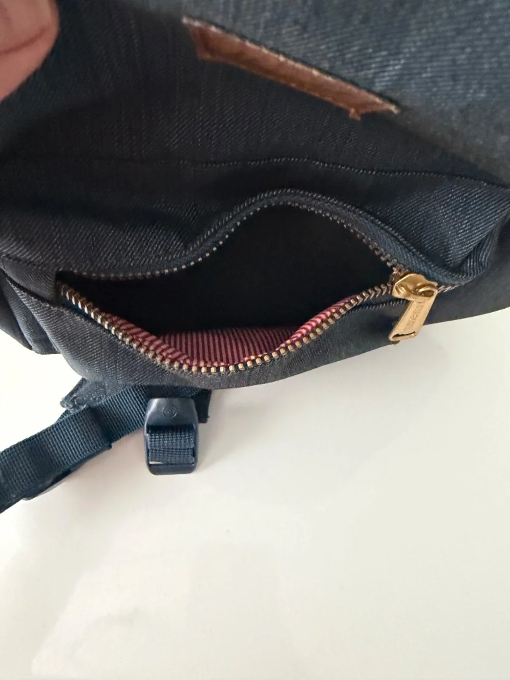 Hershel small denim backpack